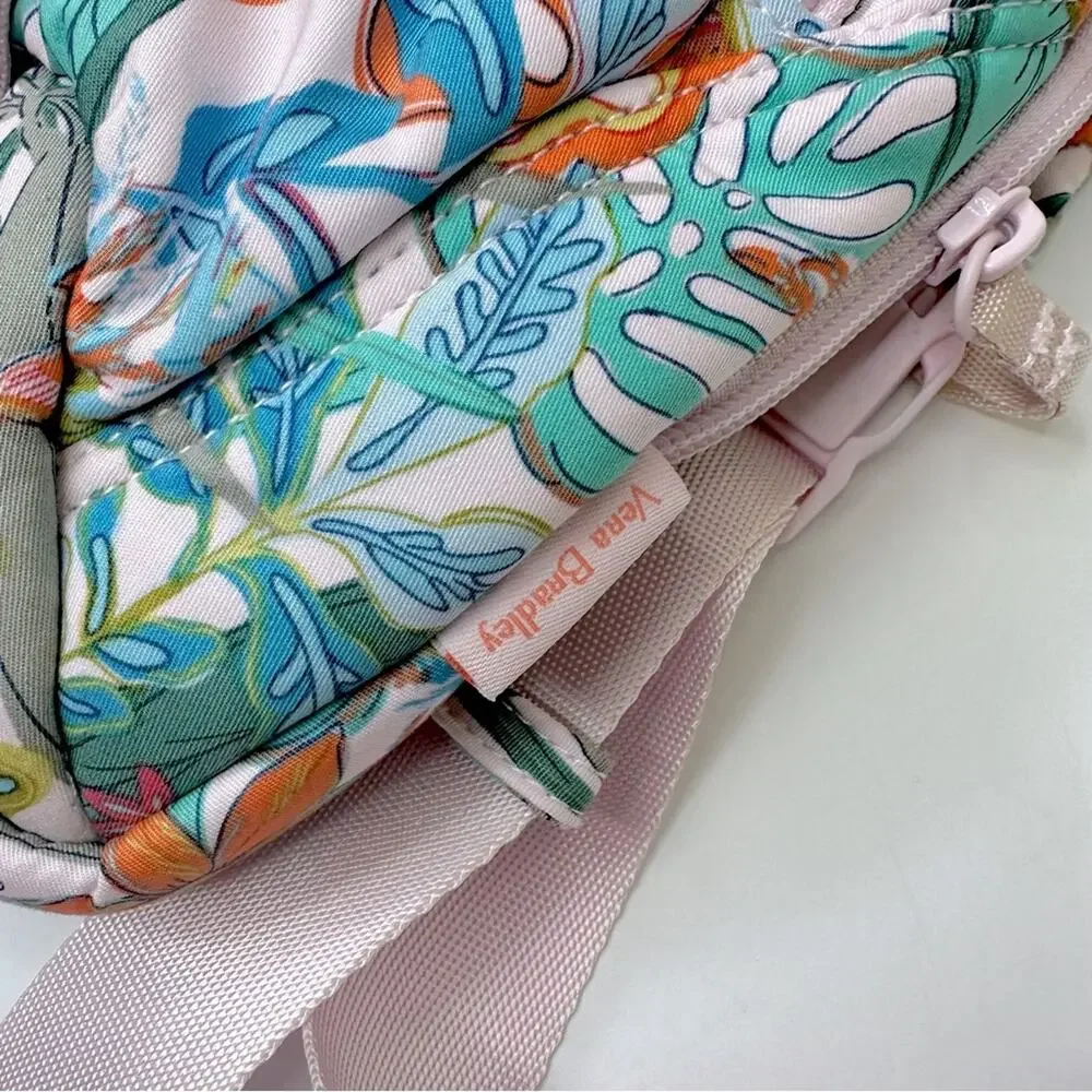 NWT   Vera Bradley Women's Cotton Utility Sling Backpack, Rain Forest Canopy - Picture 12 of 14